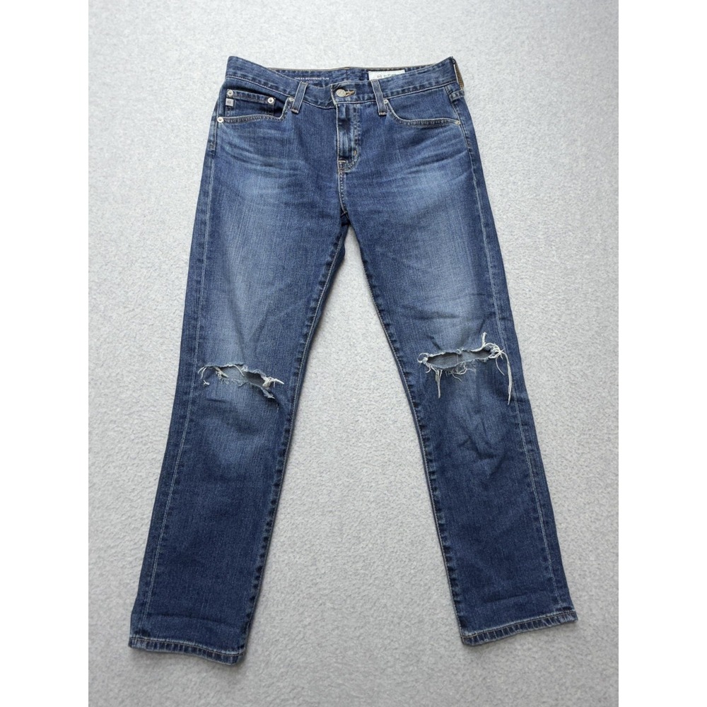 AG Adriano Goldschmied Ex Boyfriend‎ Jeans Womens 27R Blue Mid Rise 27x27.5